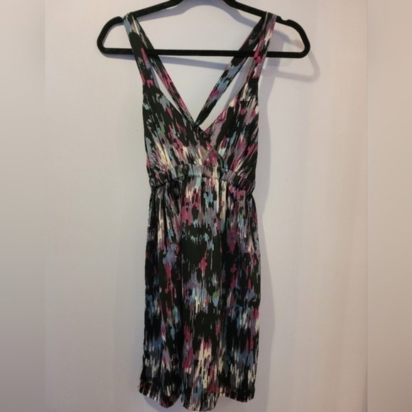 Adorable Silky Boho Mini Dress - Picture 1 of 5
